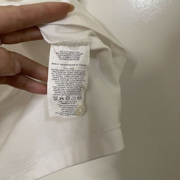 Tory Burch Sport white cotton sleeveless polo size medium - Picture 3 of 6